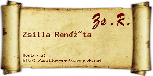 Zsilla Renáta névjegykártya